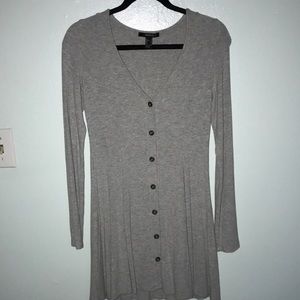 Forever 21 Gray long sleeve dress